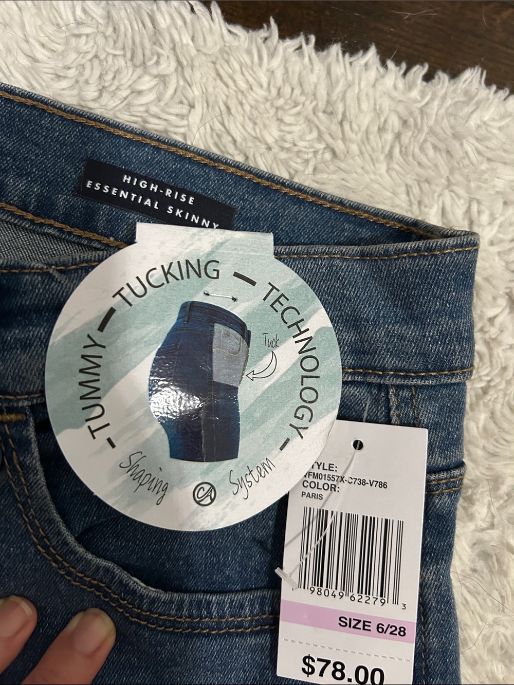 Curve Apparel Women's Skinny Jeans — Mid Blue Stretch - Picture 2 of 4